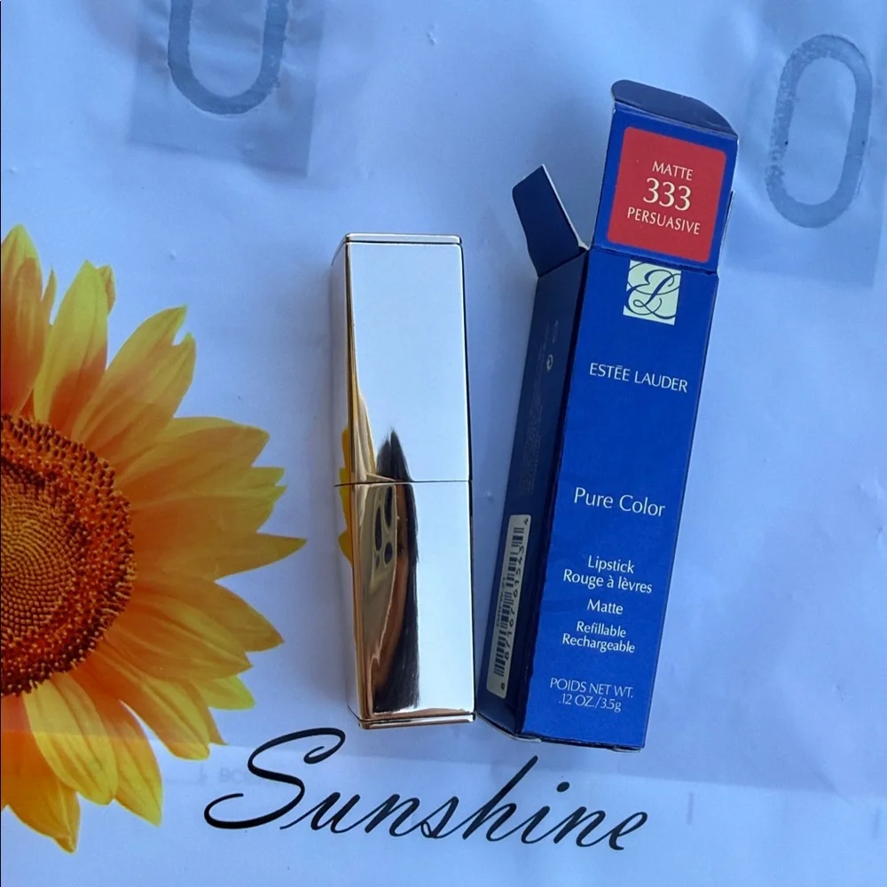 Estee Lauder Pure Color Lipstick - Matte 333 Persuasive Gold Case